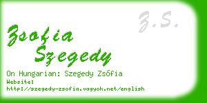 zsofia szegedy business card